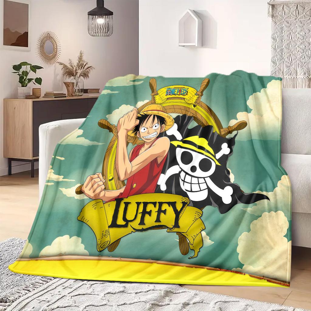 Luffy D Print Blanket Warm Comfortable Flannel Blanket Suitable for Bedrooms,Sofas, Beds,Chairs,Travel -QIAO47