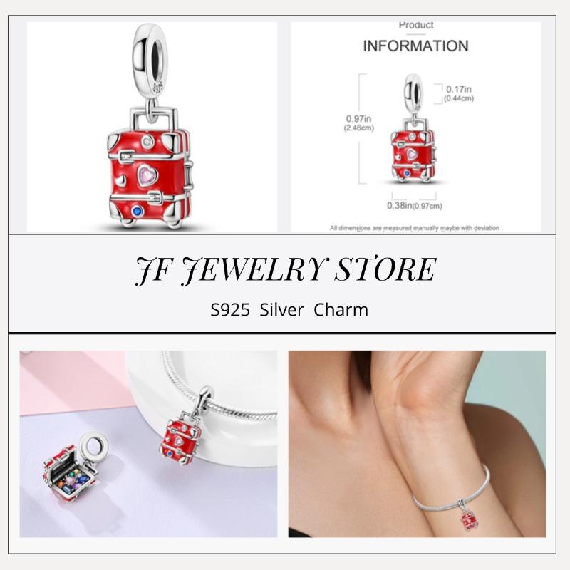 copper Charm Compatible With Bracelets Do It Yourself Jewellery Making Pink Zircon Authentic Red Blue Charm Bead Charms Ideal For Women Wedding Birthd