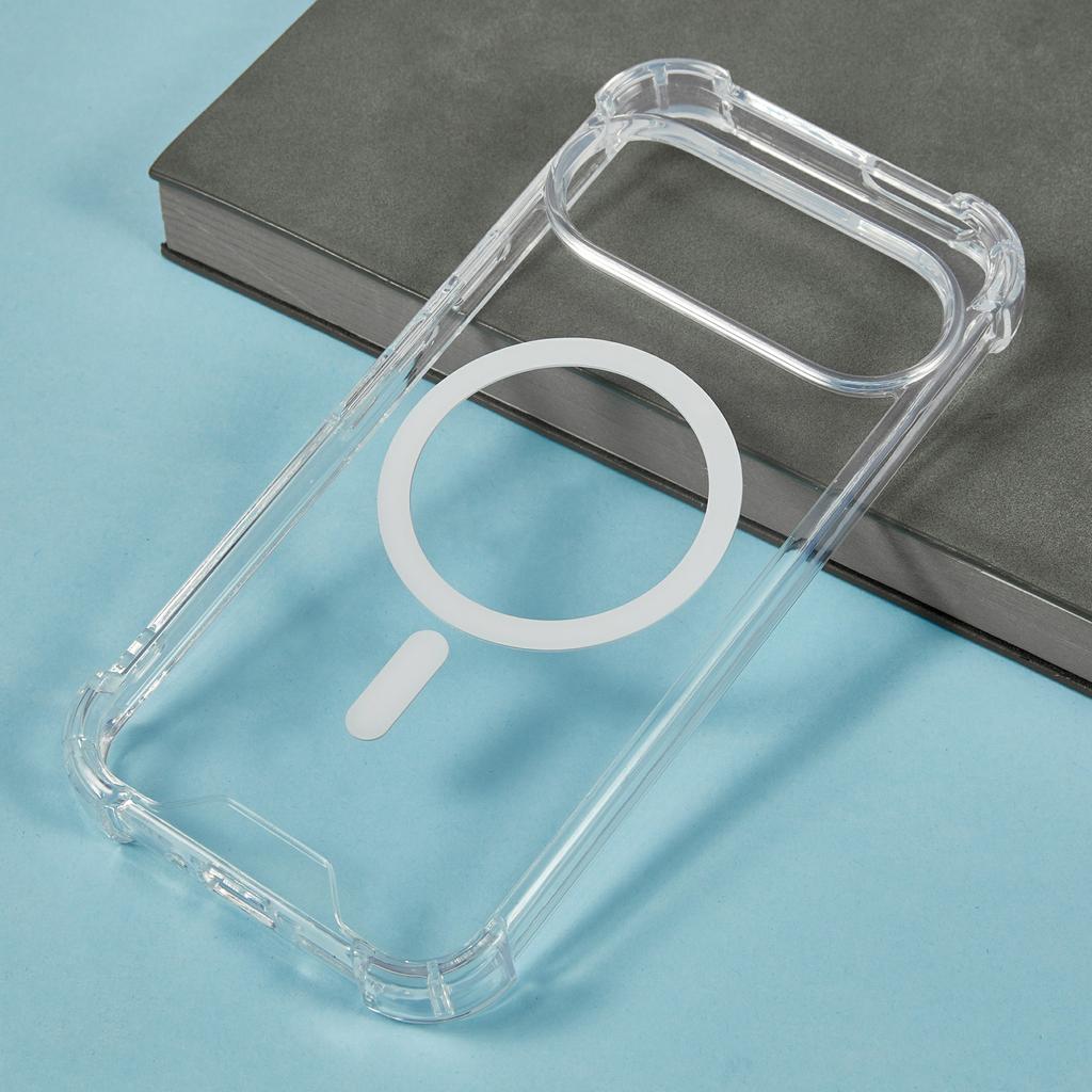 For Google Pixel 9/9 Pro Case Compatible with MagSafe 1.5mm Shockproof Clear Phone Back Cover