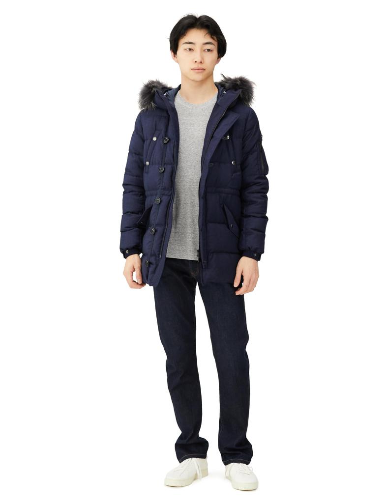 Half Coat Length Down Jacket FONDO NAVY [Tatras] [Genuine Product] Men's