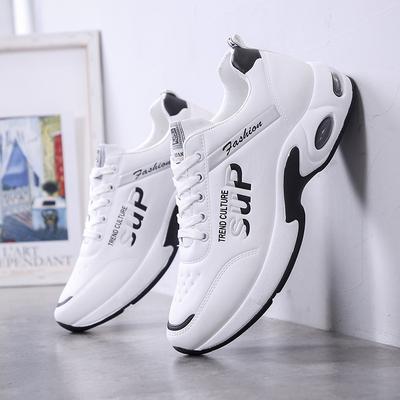 Leather Sports Shoes Men's Korean Version Fashion Student Running Shoes Casual Shoes