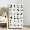 100 Waterproof Hanako-kun Stickers - Black & White Anime Character Decor for Suitcases, Water Bottles, and Desktops