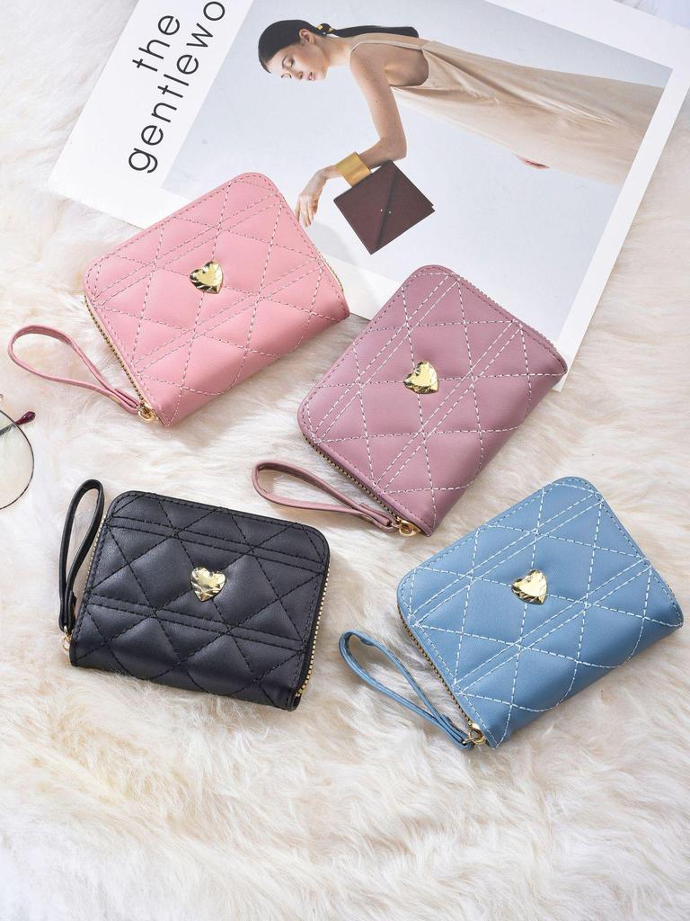 2026 Women's Mini Wallet - Japanese Korean Style, Large Capacity, Zippered Card Holder
