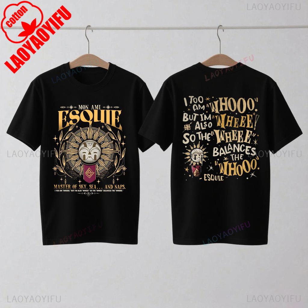 Koszulka Esquie Clair Obscur Expedition 33 Zabawna koszulka Esquie dla graczy dla fanów Prezent Moda letnia Casual Miękka bawełna Krótki rękaw Top