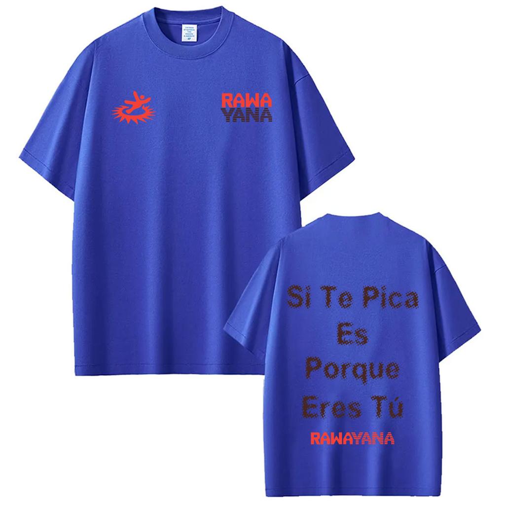 Rawayana ¿Donde Es El After_ Grafiche Tour T-shirt Uomo Donna Moda Abbigliamento T-shirt Estate Larga Casual Cotone Vintage T-shirt