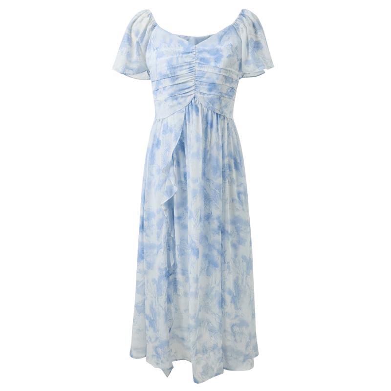 Sancai 2026 Summer Ruffle A-line Dress M