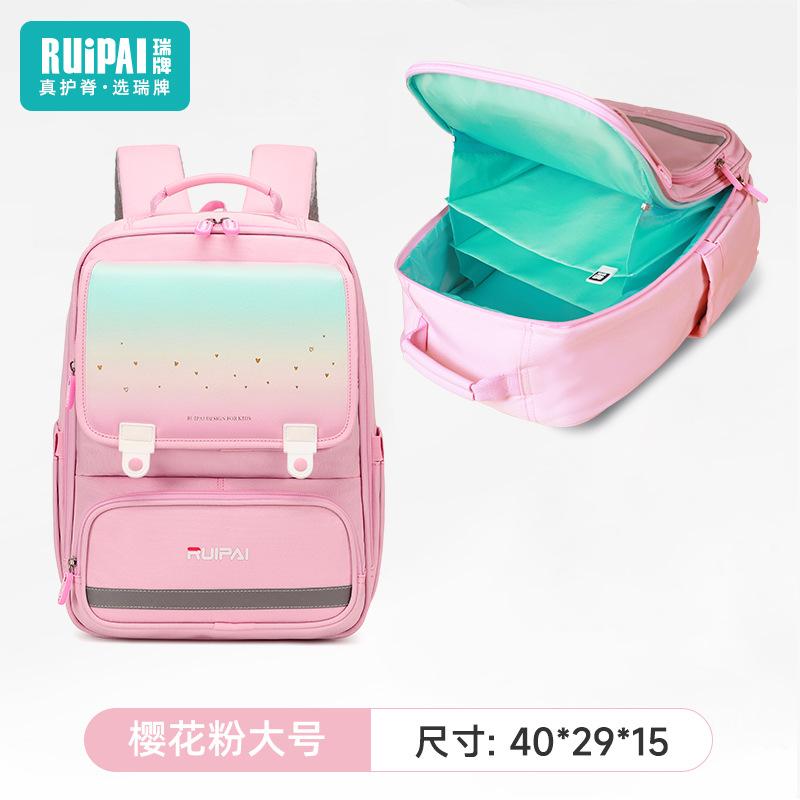 Children's Spine Protection Schoolbag Cartoon Burden Reduction Large Capacity Multi-compartment Schoolbag for Primary School Students