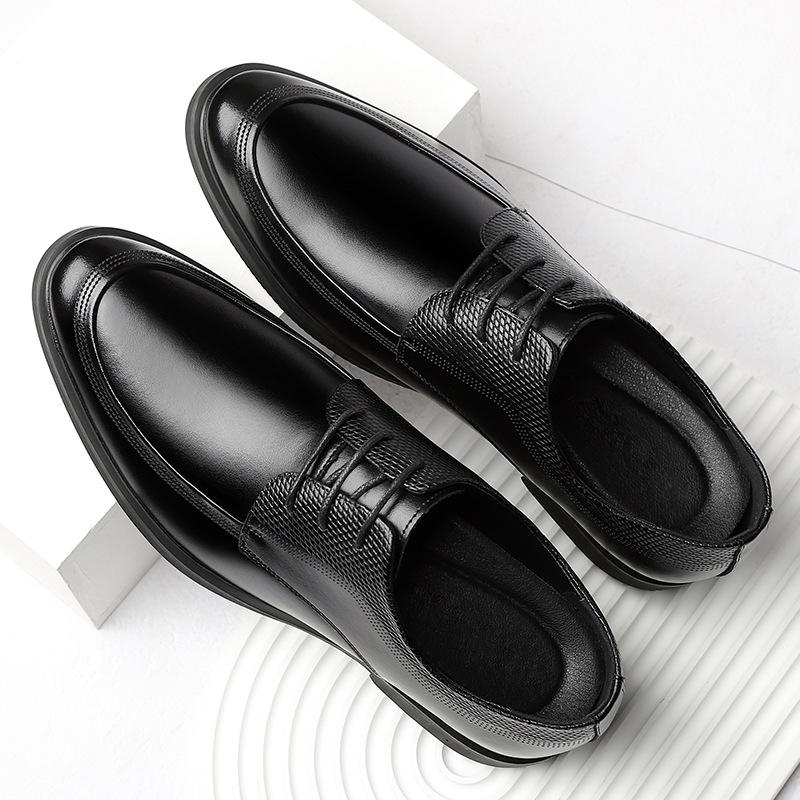 FashionFashion Casual Cow Leather Men's Dress Shoes Spring Autumn New Designer Wedding Shoes Male Big Size  Black Brown Loafers Men