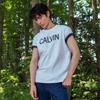 Calvin Klein Gradient Rainbow Letter Print Breathable Short Sleeve T-Shirt Unisex Tops White J318289YAF