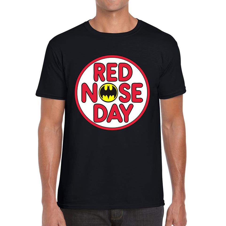 Batman Comic Relief Red Nose Day Unisex Mens T Shirt Womens Tops Tees XL