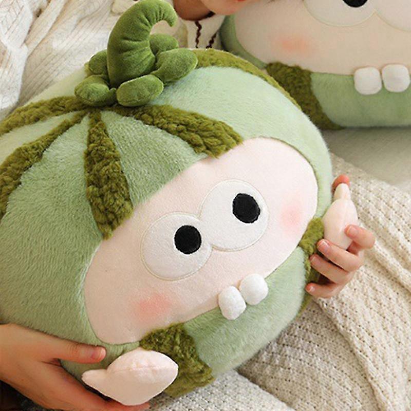 Watermelon Plush Toy Stuffed Doll Fruit-Shaped Hugging Pillow Soft Cuddle Toy Home Decor Cute Gift 12 Inches