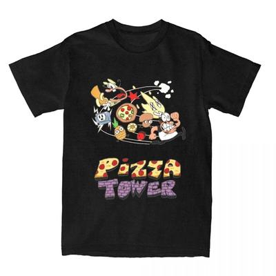 Pizza Tower Peppino Trans Hra Tričko Merch Muži Ženy Čistá Bavlna Grafické Tričko