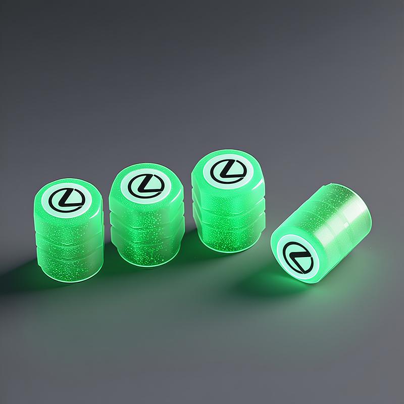 

4Pcs Luminous Car Tire Valve Caps Dust-proof Covers Decoration For Lexus F SPORT ES RX NX LS UX LM LX GX LC RZ IS CT GS RC HS SC