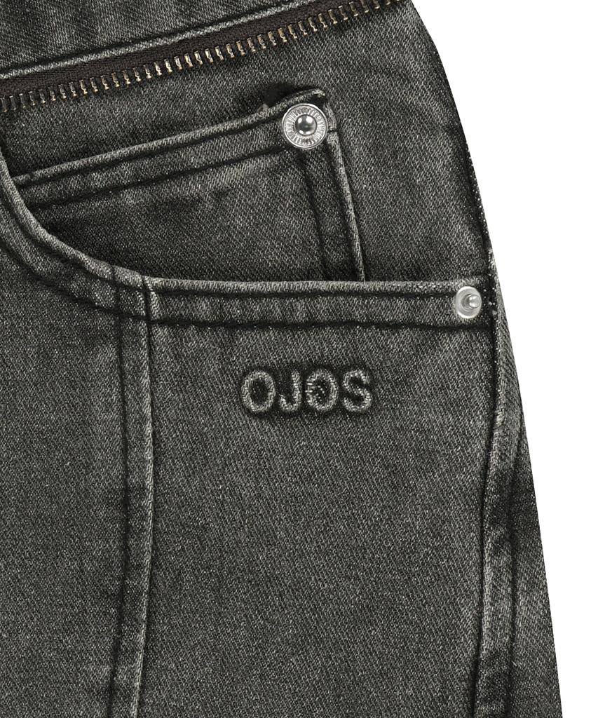 Ohos Button Denim Mini Skirt / Khaki