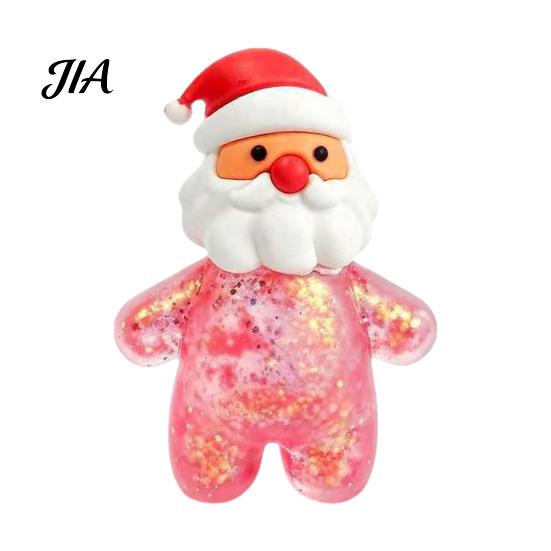 Focus Tools for Classrooms Christmas Santa Snowman Squeeze Stress Ball, Slow Rising Soft TPR Sensory Toys Kids Fidget Toy Anxiety Relief, Cute Holiday
