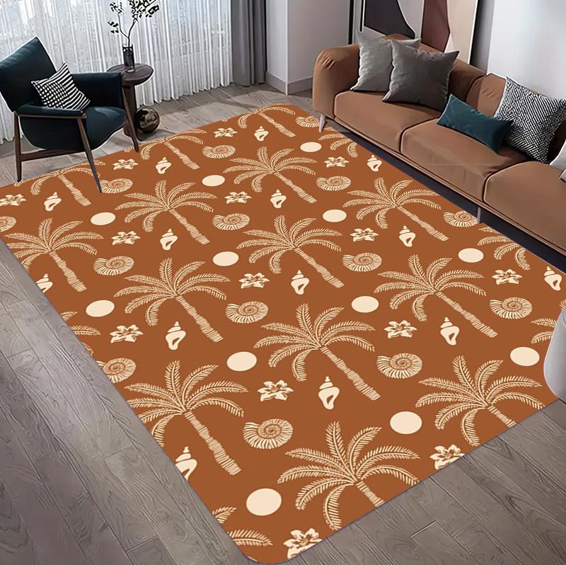 

Coconut Tree Bohemian-style Printed Carpet Living Room Bedroom and Corridor Home Decoration Rugs Kitchen Non-slip Mat Door Mat 40X60CM