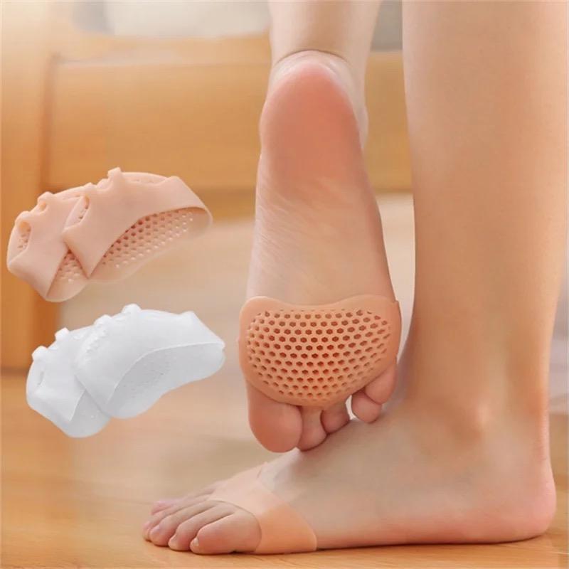Silicone Gel Forefoot Pads Pain Relief Support Front Feet Care Slip Resistant Pads Prevent Grind Feet Foot Care Pad