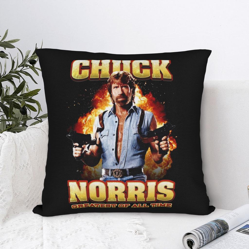 Greatest of all Time Chuck Norris Square Pillow Case Cushion Cover Custom Zipper Decorative Pillowcase for Home cm