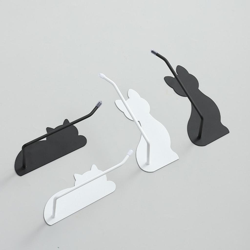 roll paper cling film wall-mounted storage rack Cat Design Bathroom Paper Towel Holder Kitchen rag hanger for Home Travel decor