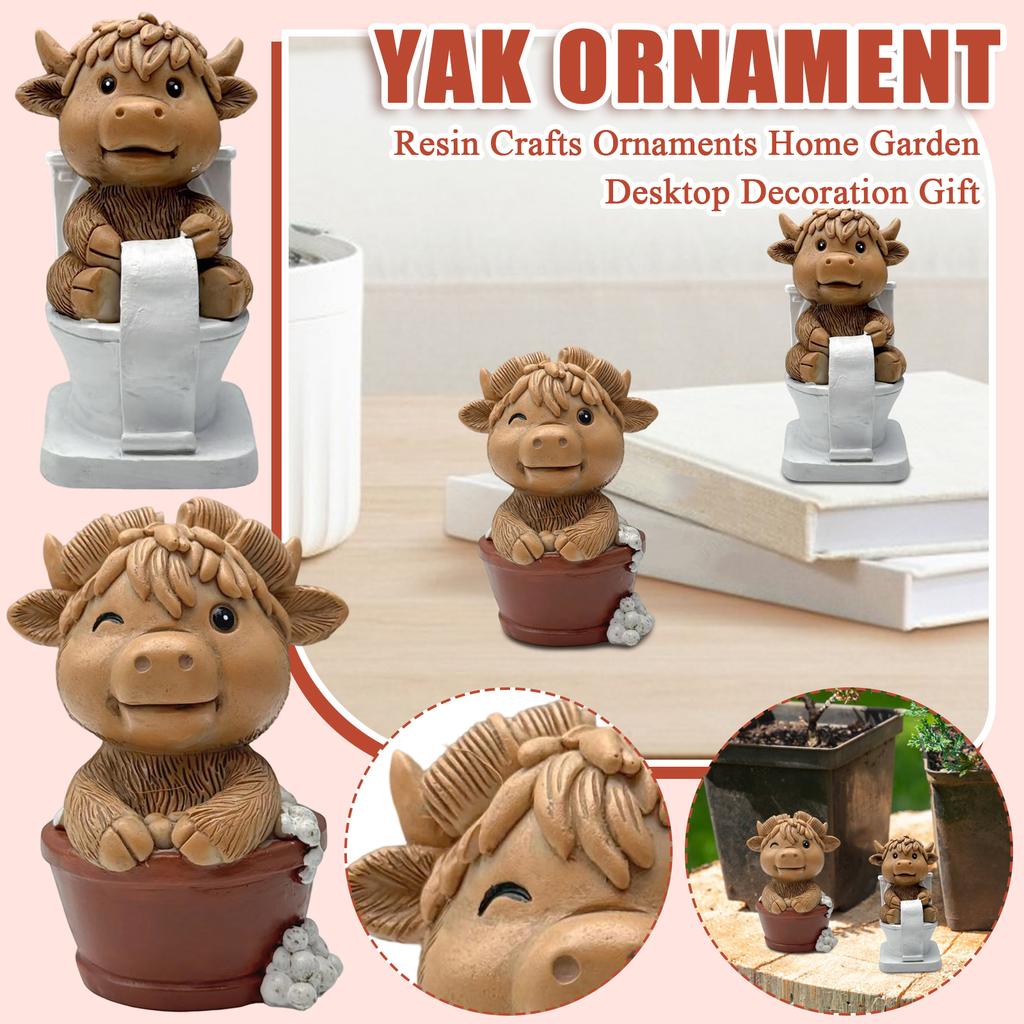 Yak Ornament Resin Crafts Ornaments Home Garden Desktop Decoration Gift