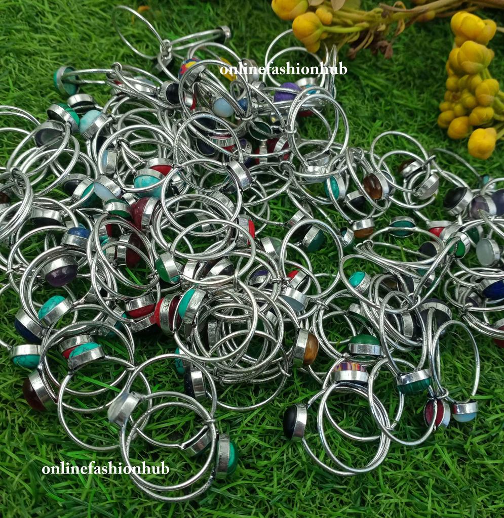 Bijuterii inel lucrate manual placate cu argint 925 labradorit NST-HR18