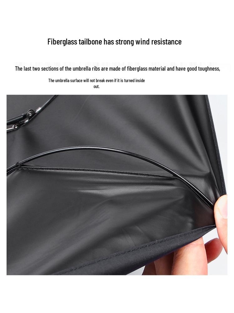 Creative Folding Backpack Umbrella: Manual Black Glue Business Umbrella for All Weather - Sunny & Rainy Days