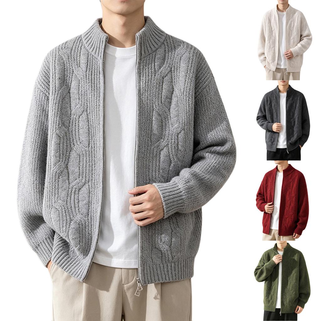 Men's Color Loose Fit Casual Blended Knit Top for Everyday Wear and Lounging