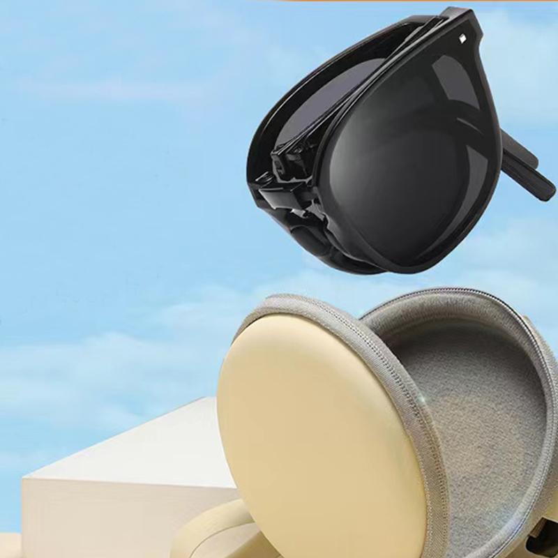 Folding sunglasses with case Sunglasses for Women Fashion Air cushion Eyewears UV 400  Eyewears