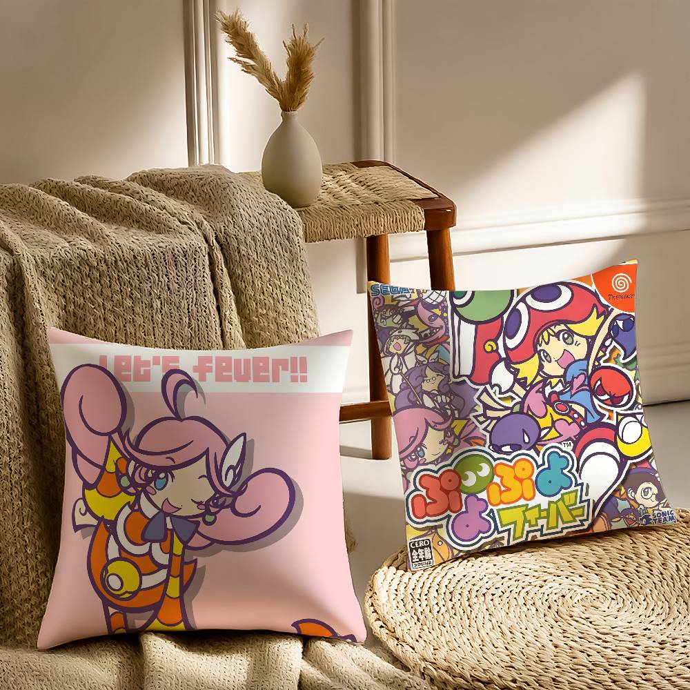 Cute Game P-Puyo Pop Fever-MT Pillow Case Printed Brushed Fleece Pillow Baby Skin-Touch Eco-Friendly Dye-Sublimat
