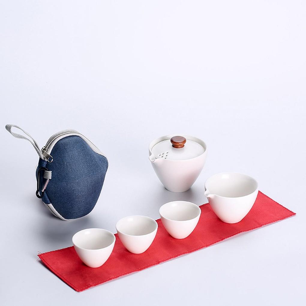 Green Narae Portable Tea Set for Travel 3-Person Tea Ceremony