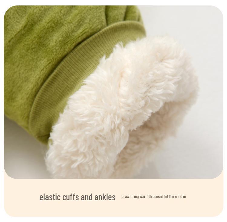 Newborn Winter Fleece Romper - Warm Harem Pajamas for Boys & Girls