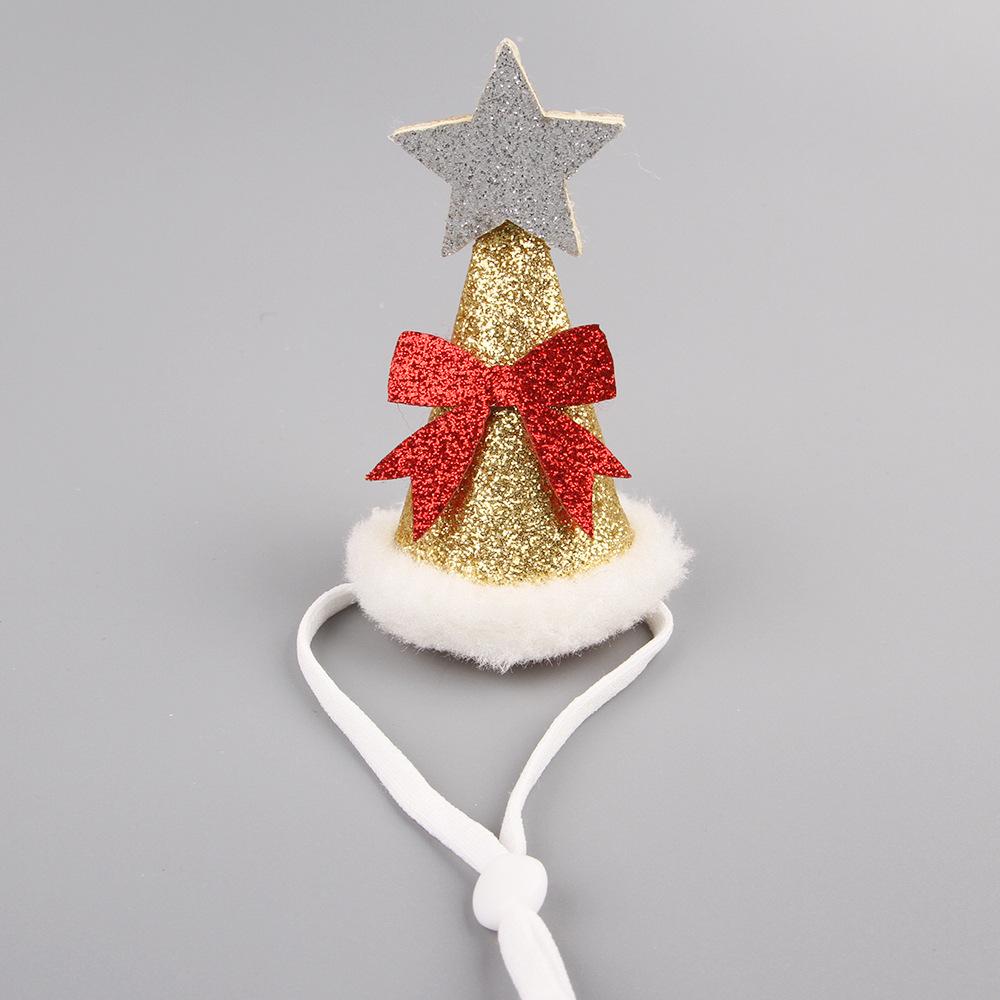 Pet Christmas Hat Comfortable Colored Pet Funny Photo Ornament Cat Christmas Hat