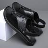 Mode Outdoor Leder Sommer Flip-Flops Atmungsaktiv Lässig Slipper Flats Doppelzweck Herren Sandalen Komfort Hausschuhe Schnelltrocknend Männlich Halbschlepp