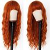 Wig with bangs long curly hair corrugated chemical fiber hair long hair wig