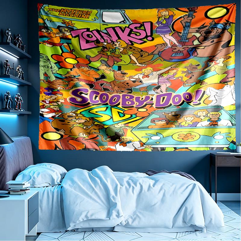 Scooby Print Tapestry, Lightweight Wall Hanging, for Bedroom, Dorm, Living Room, Home Art Decor, Birthday Christmas Gift for Friends