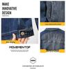 Men's High-Quality Classic Blue Denim Jacket - Autumn/Winter Collection