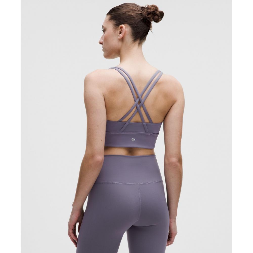 Lululemon Energy Longline Bra  MeDium Support  B D Cups Grape Mist