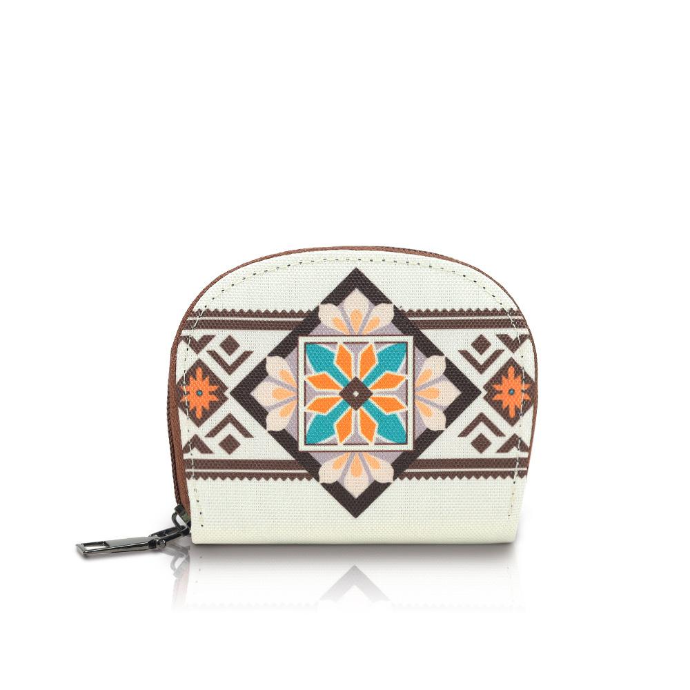 Bohemian Ethnic Style Wallet Card Case Function Anti-demagnetization and Waterproof Coin Purse