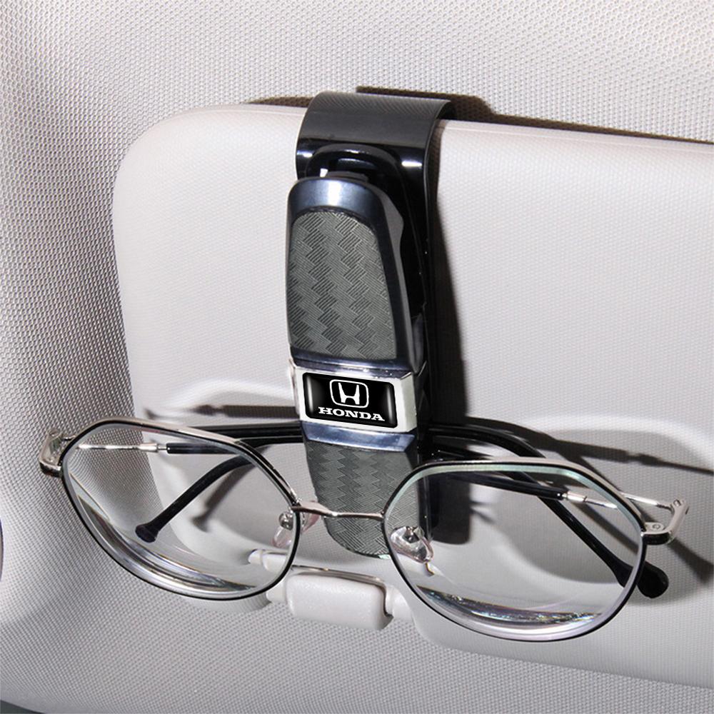 ABS Car Sun Visor Glasses Sunglasses Clip Card Ticket Holder Fastener Universal For Honda Mugen Power Civic Accord Odyssey Jazz CX9