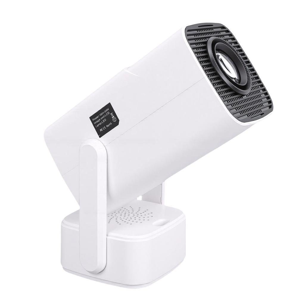 Smarter Projektor mit WiFi 6 BT 5.4 4K 1080P Automatische Korrektur 210 Grad drehbar Tragbar 25 Zoll 110 Zoll Projektionsleinwand