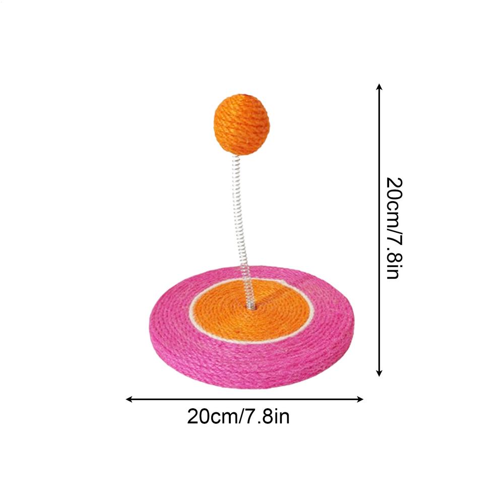 Cat Scratching Post Interactive Fun Scratcher With Sisal Ball Sisal Cat Scratcher For Indoor Outdoor Domestic Space Exercise Toy
