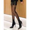 Women's Black Tights Jacquard Pattern Leggings Fishnet Pantyhose for Night Event and Theme Party Dressingup Accessory