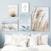Nordic Posters Reed Dandelion Dolphin Sea Beach Flower Wall Art Canvas Painting And Prints Wall Pictures For Living Room Decor