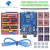 TZT CNC Shield V3 Engraving Machine 3D Printe+ 4pcs DRV8825 Or A4988 Driver Expansion Board For Arduino + UNOR3 With USB Cable