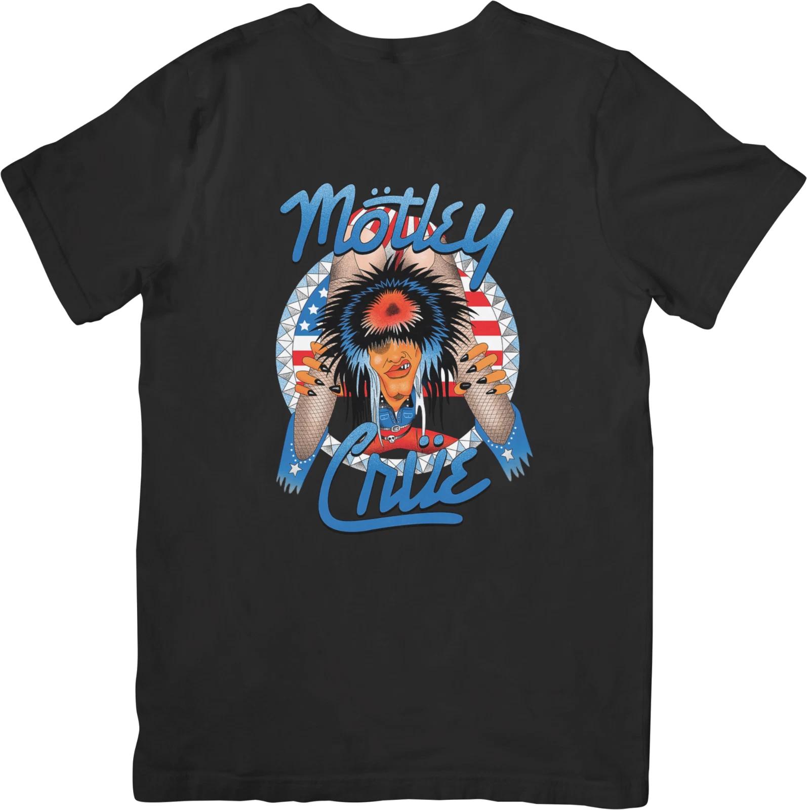 

Motley Crue Music Unisex Fit for Men & Women Quality Cotton T-Shirt Black M