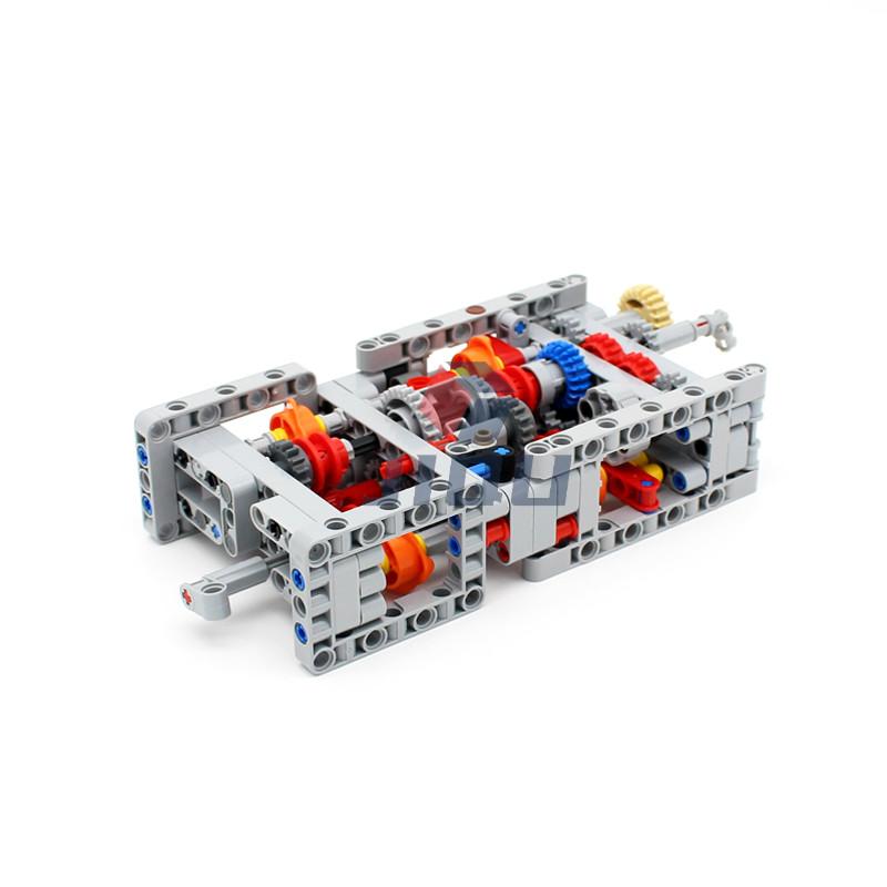 MOC High-tech parts All Kind of Multi-speed Engine Gearbox Set Model Building Blocks Bricks Compatible with Motor PF Set DIY Toy