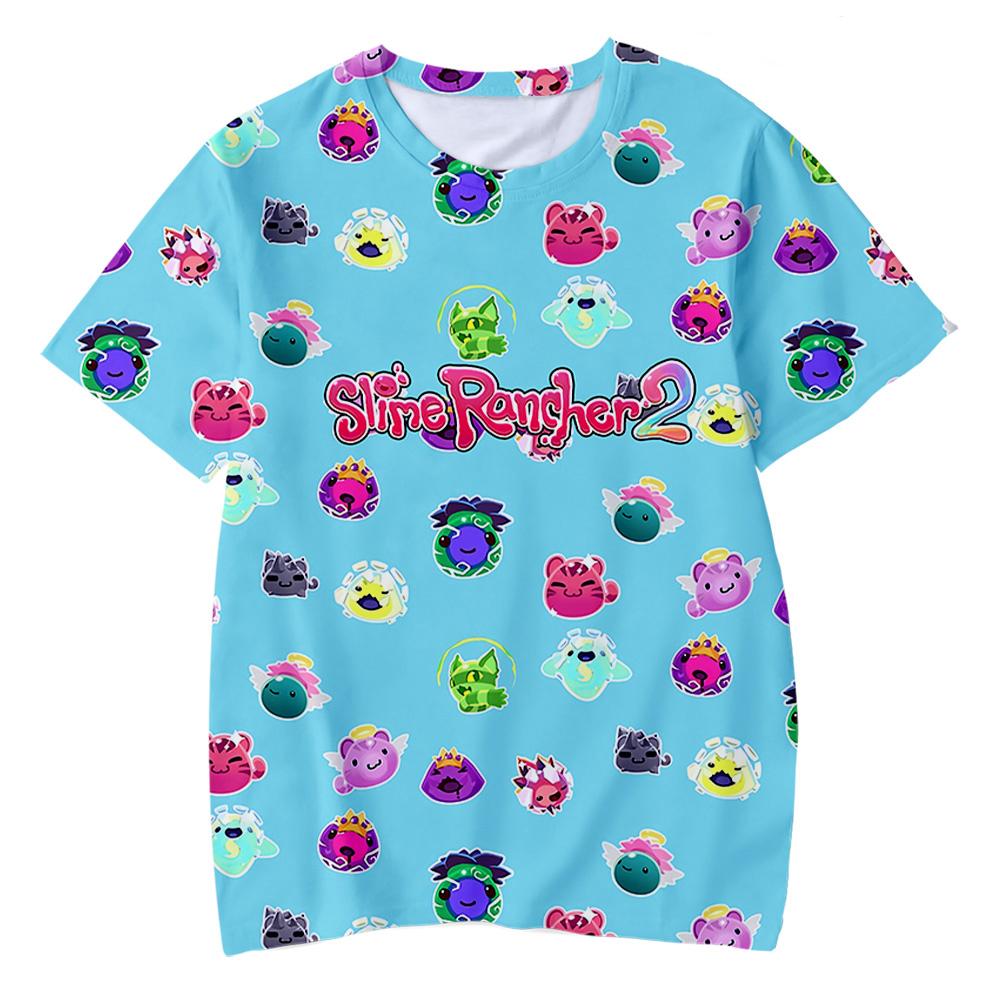 Slime Rancher Cartoon Game 3D Print T-Shirt Fashion Street Loose Short Sleeve