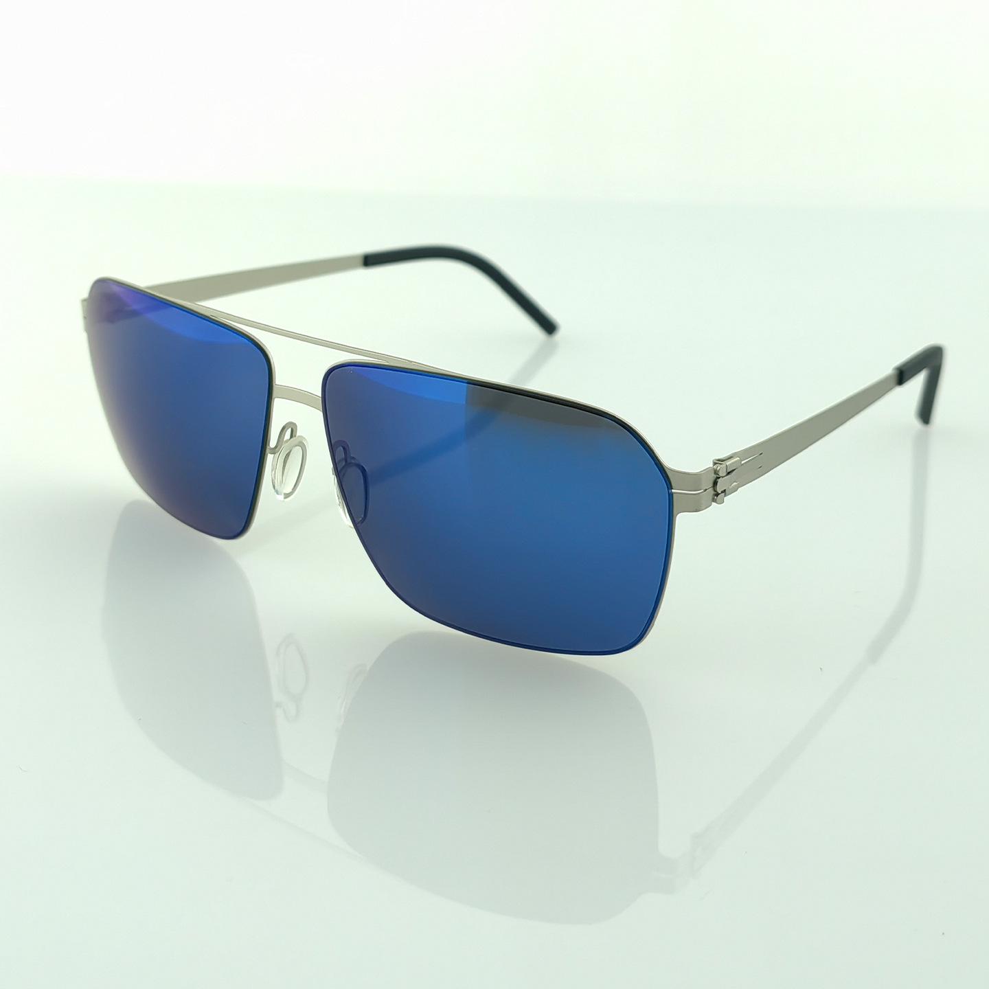 2025 Легкие поляризационные солнцезащитные очки из нержавеющей стали с двойным мостом (Модель 8673)