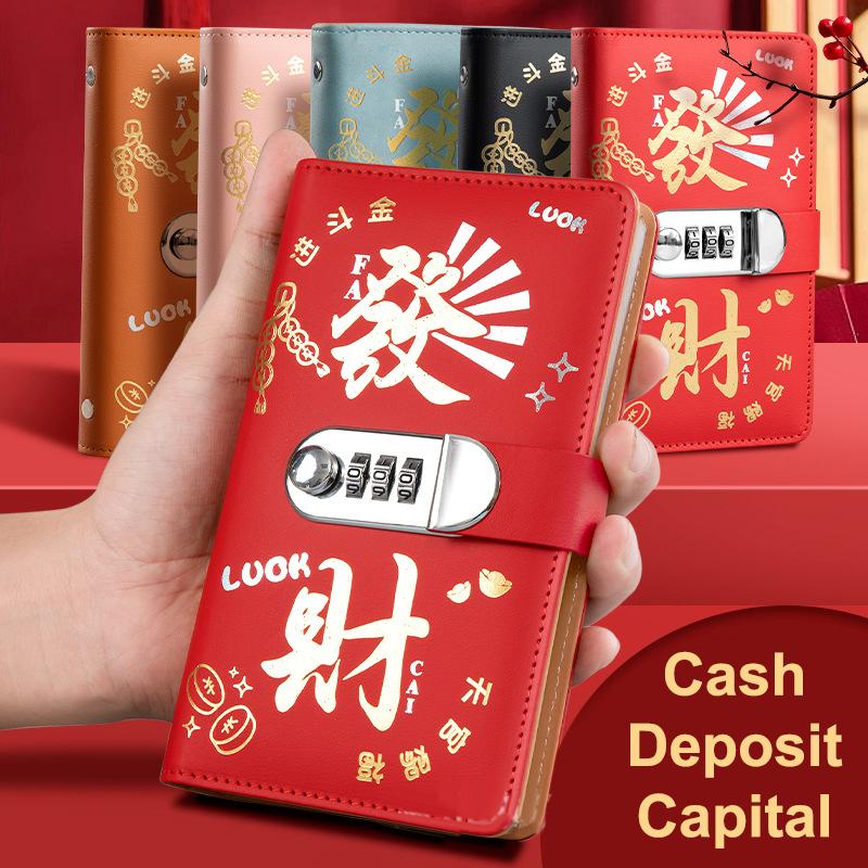 Par Sparer 100 Konvolutter Pengeutfordring Notatbok Med Passordlås Spareperm Gjenbrukbar Notatbok Bærbar Budsjettperm