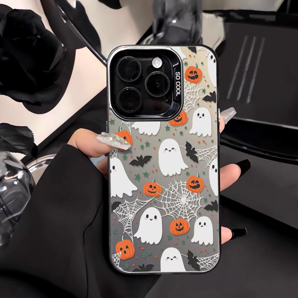 Halloween Ghost Drop-Proof Case for iPhone 17 Pro Max, Apple 15/16, 14 Pro Large Hole